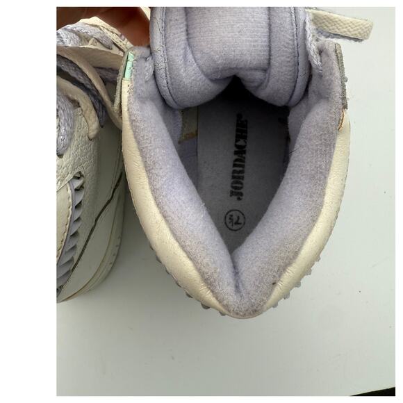 Vintage Jordache High Top Women's Sneakers Size 7.5 - White/Mint/Lilac 80s Retro - Picture 6 of 10